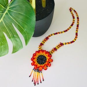Colorful Flower bead Necklace